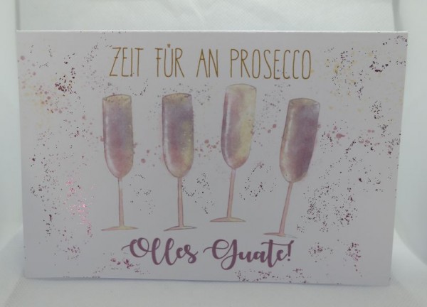 Glückwunschkorte Prosecco