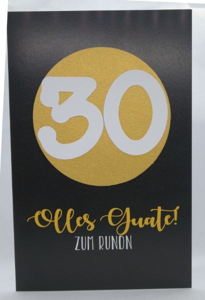 Glückwunschkorte 30. Geburtstag