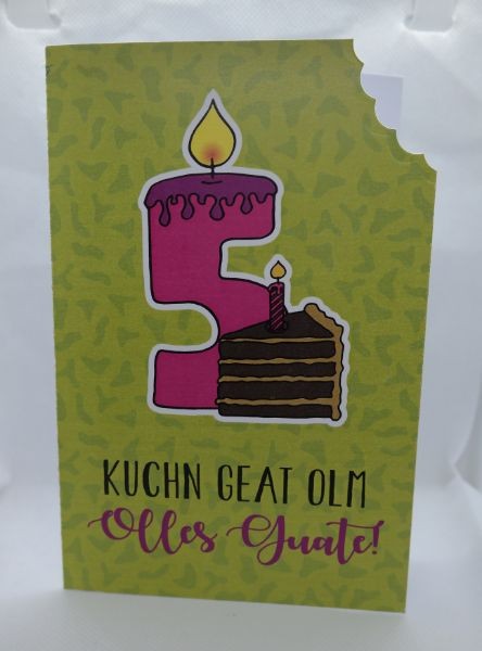 Glückwunschkorte 5. Geburtstag